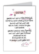 WPL Greeting Card Inspired Words Greetings Card - Sister