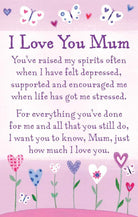 WPL Keepsake Heartwarmers I Love You Mum Keepsake Card & Envelope 3.5'' x 2'' Code K094E