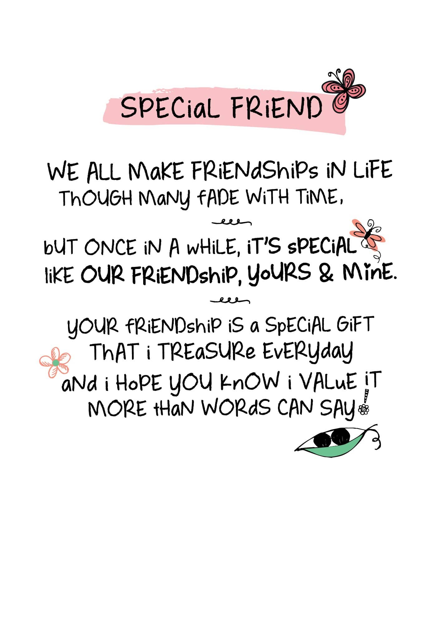 WPL Keepsake Inspired Words Greeting Card - Special Friend