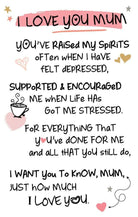 WPL Keepsake Inspired Words Keepsakes - I Love You Mum