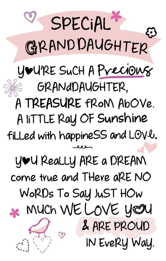 WPL Keepsake Inspired Words Keepsakes - Special Granddaughter