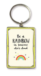 WPL Keyring Heartwarmers & Slogans Keyring - Be a Rainbow in someone else's cloud
