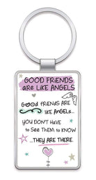 WPL Keyring Inspired Words Keyring - Good Friends Are Like Angels - Gift Ideas