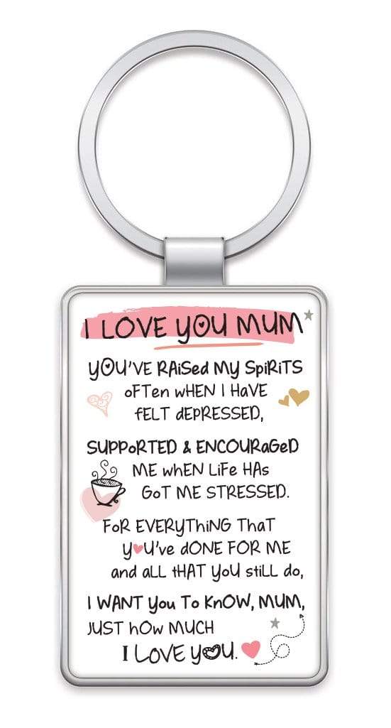 WPL Keyring Inspired Words Keyring - I Love You Mum - Gift Ideas