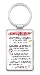 WPL Keyring Inspired Words Keyring - I Love You Mum - Gift Ideas