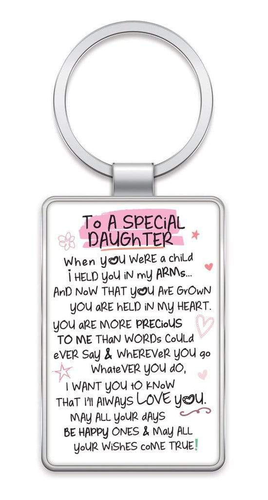WPL Keyring Inspired Words Keyring - To A Special Daughter - Gift Ideas