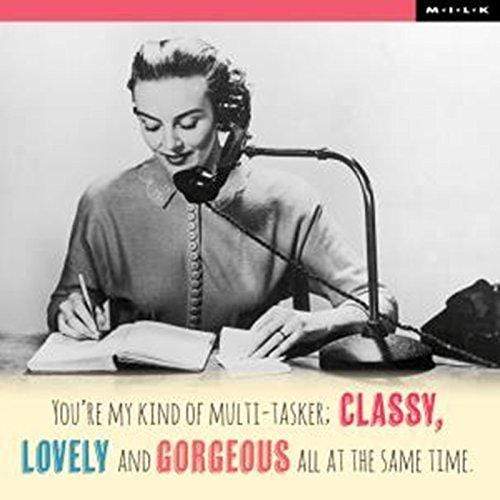WPL M.I.L.K Greeting Card - Classy, Lovely & Gorgeous - Lady On Telephone