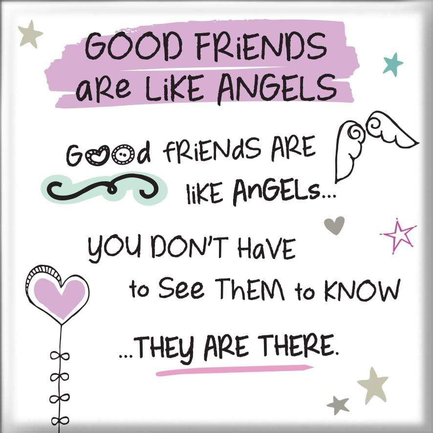 WPL Magnet Inspired Words Magnet - Good Friends are like Angels