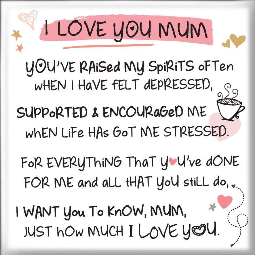 WPL Magnet Inspired Words Magnet - I Love You Mum