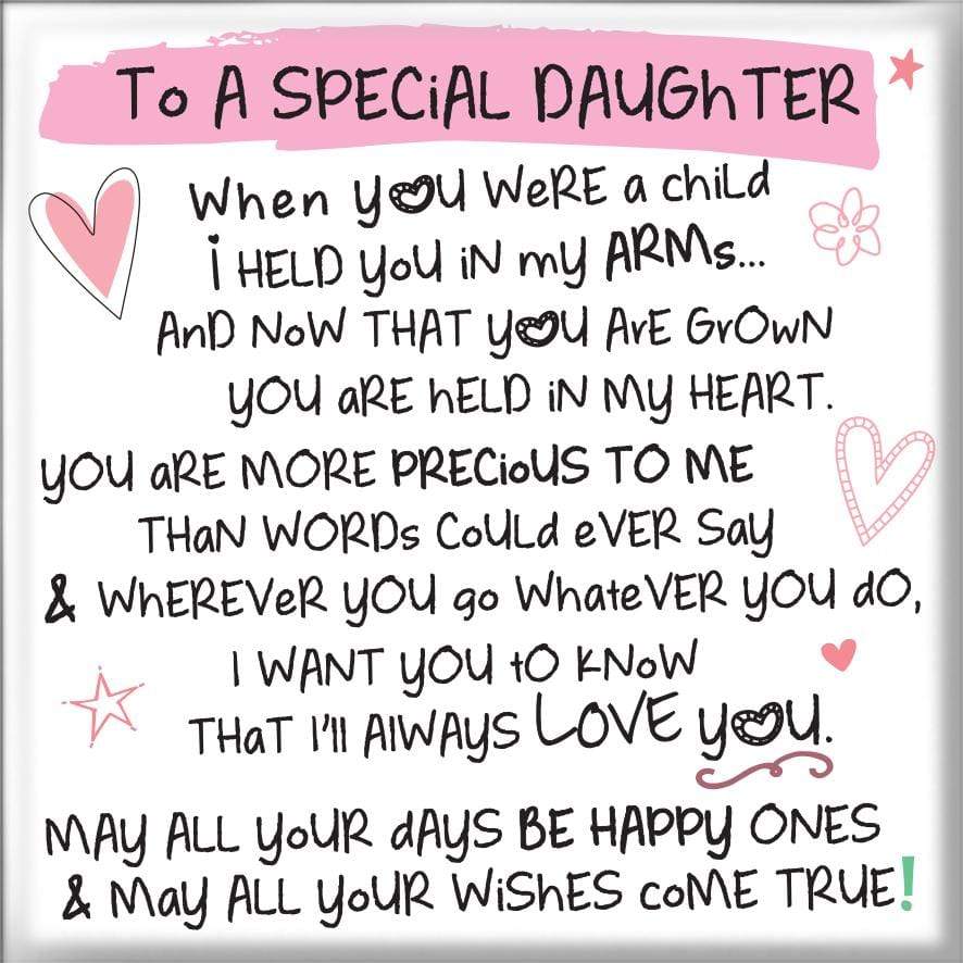 WPL Magnet Inspired Words Magnet - To a Special Daughter