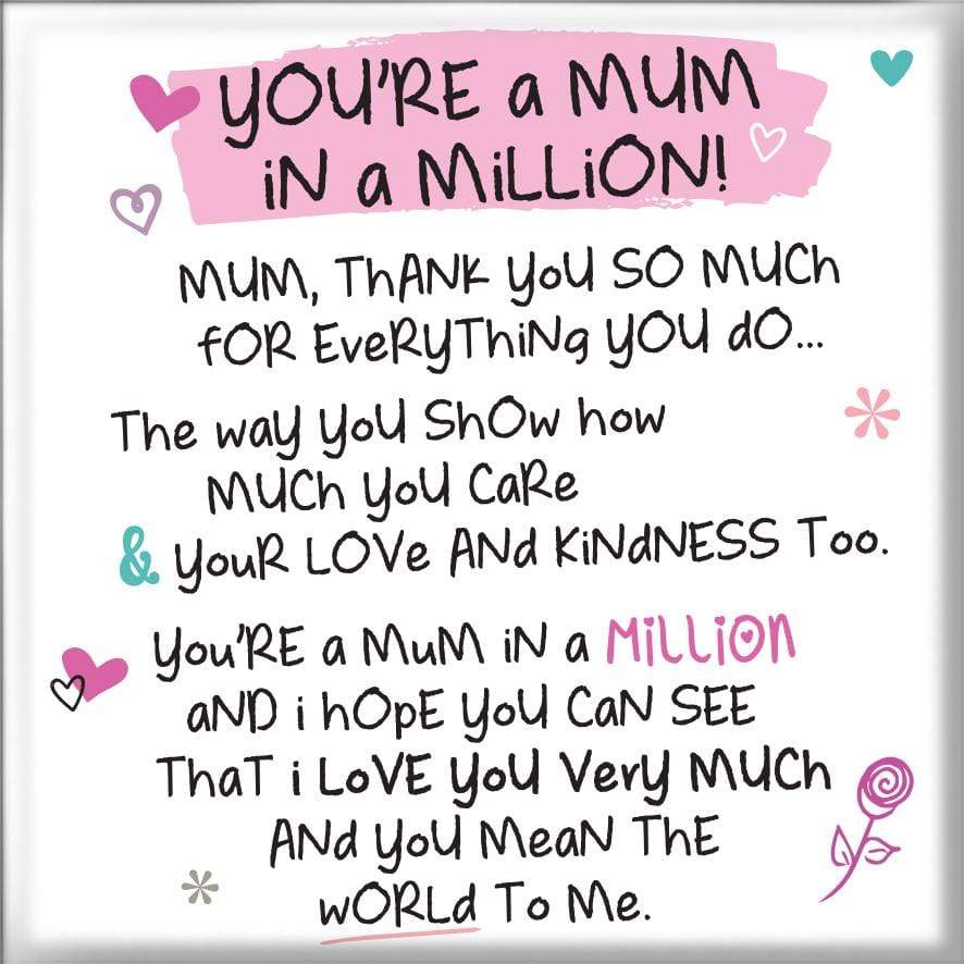 WPL Magnet Inspired Words Magnet - You're a Mum in a Million