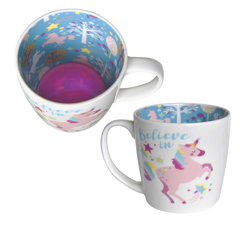 WPL Mug Inside Out Mug With Gift Box - Believe (Unicorn)