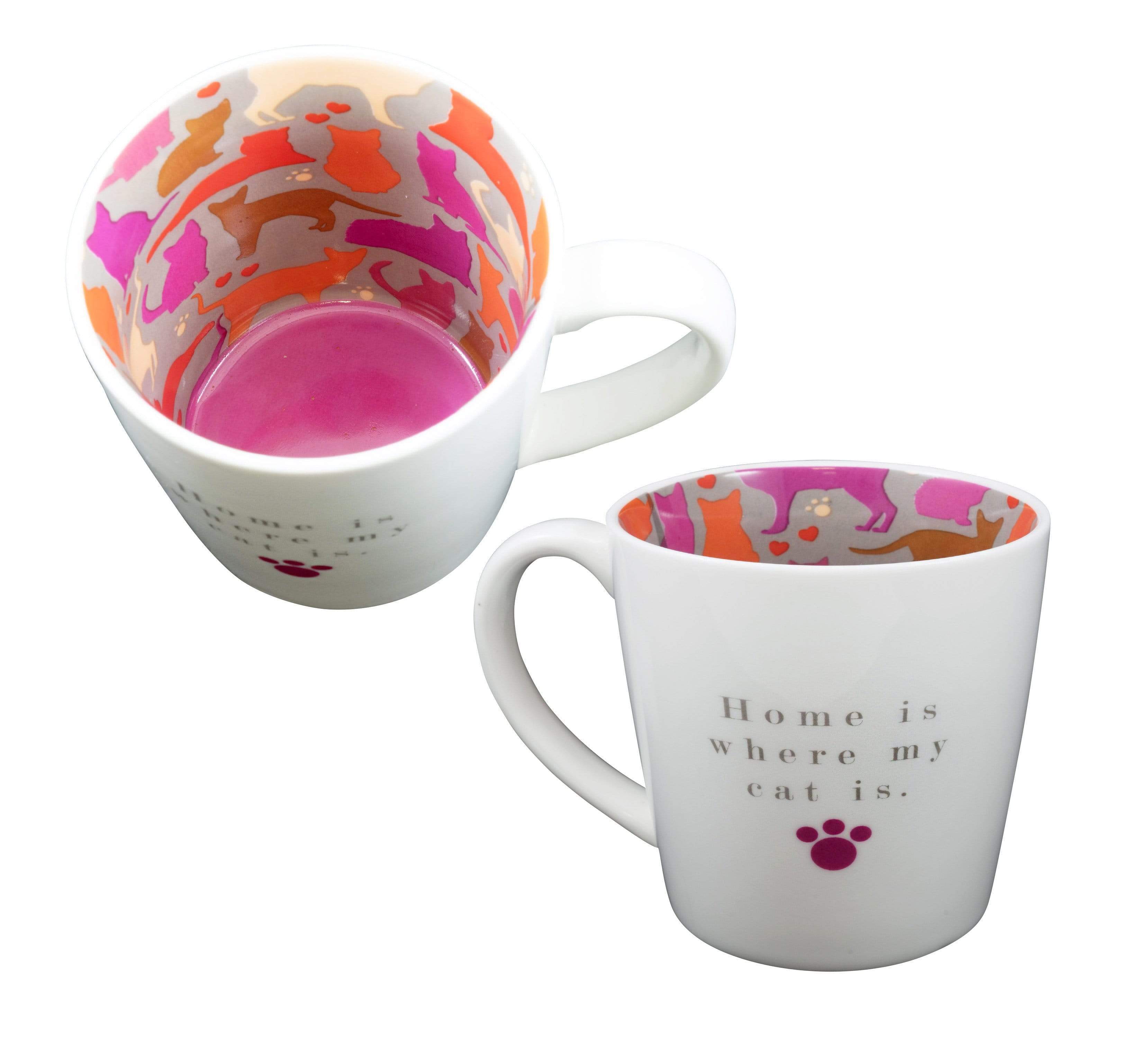 WPL Mug Inside Out Mug With Gift Box - Home is Where my Cat is
