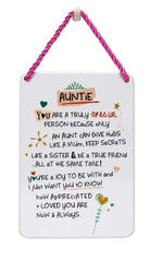WPL Plaque Inspired Words Plaque - Auntie Gift Ideas