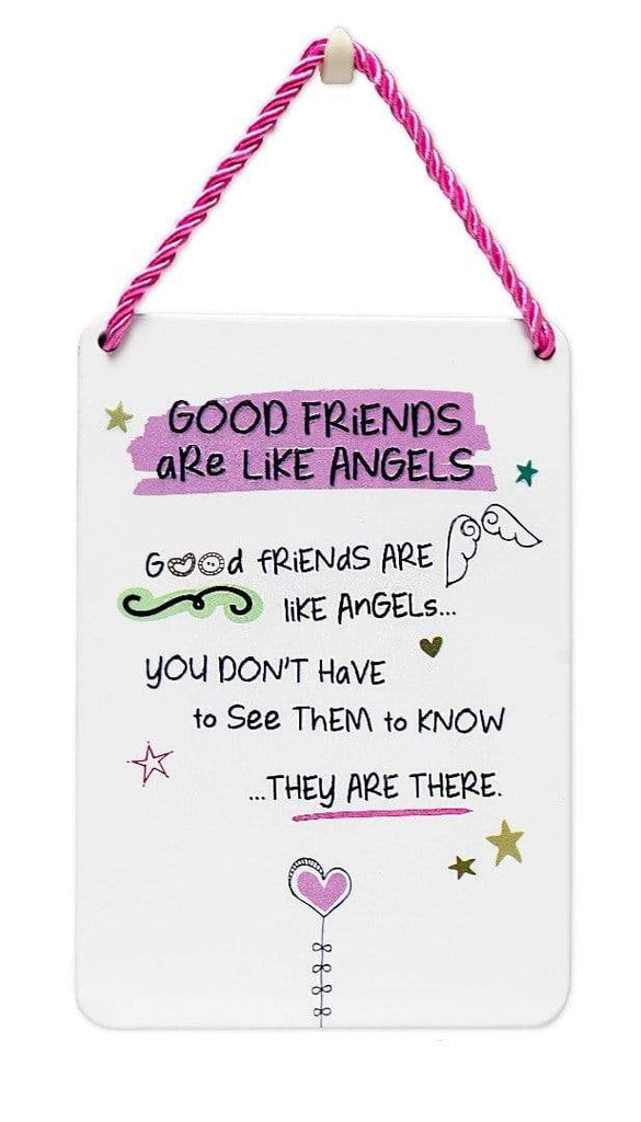 WPL Plaque Inspired Words Plaque - Good Friends Are Like Angels