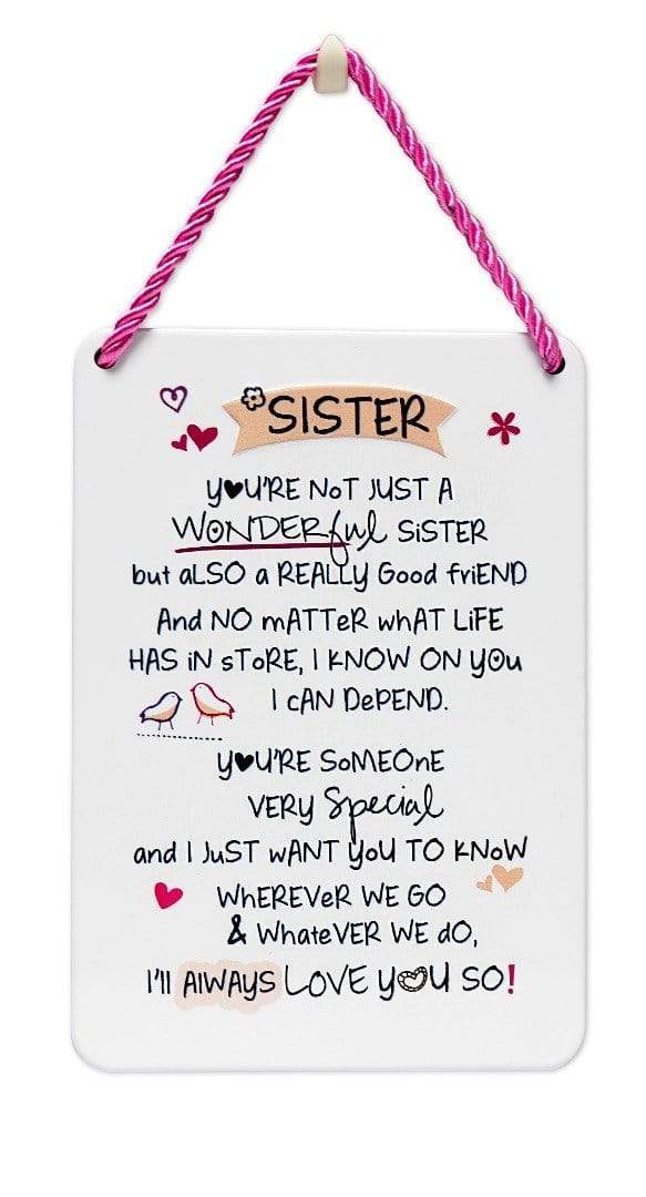 WPL Plaque Inspired Words Plaque - Sister Gift Ideas