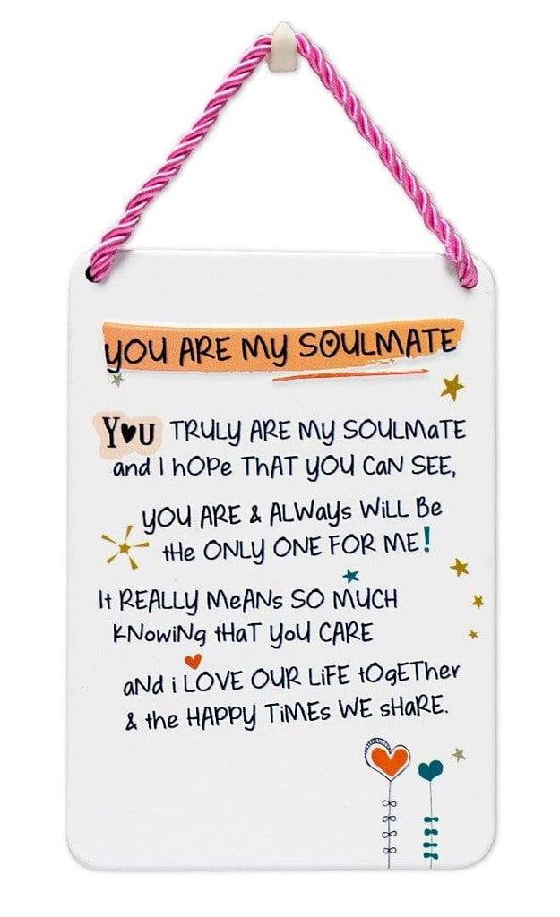 WPL Plaque Inspired Words Plaque - You Are My Soulmate Gift Ideas