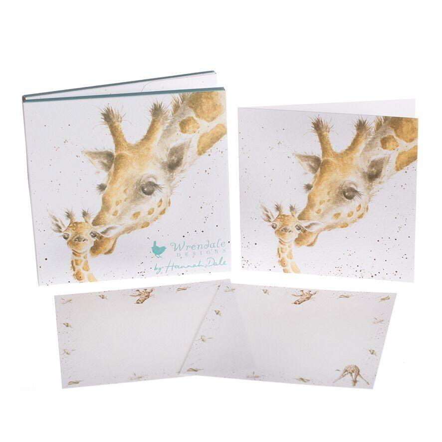 Wrendale Designs Greeting Card Wrendale Note & Correspondance Card Pack - First Kiss Giraffe