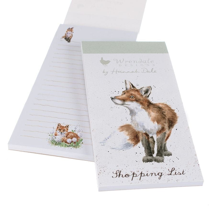 Wrendale Designs Shopping Pad Wrendale Shopping List / Pad - Fox Bright Eyed and Bushy Tailed