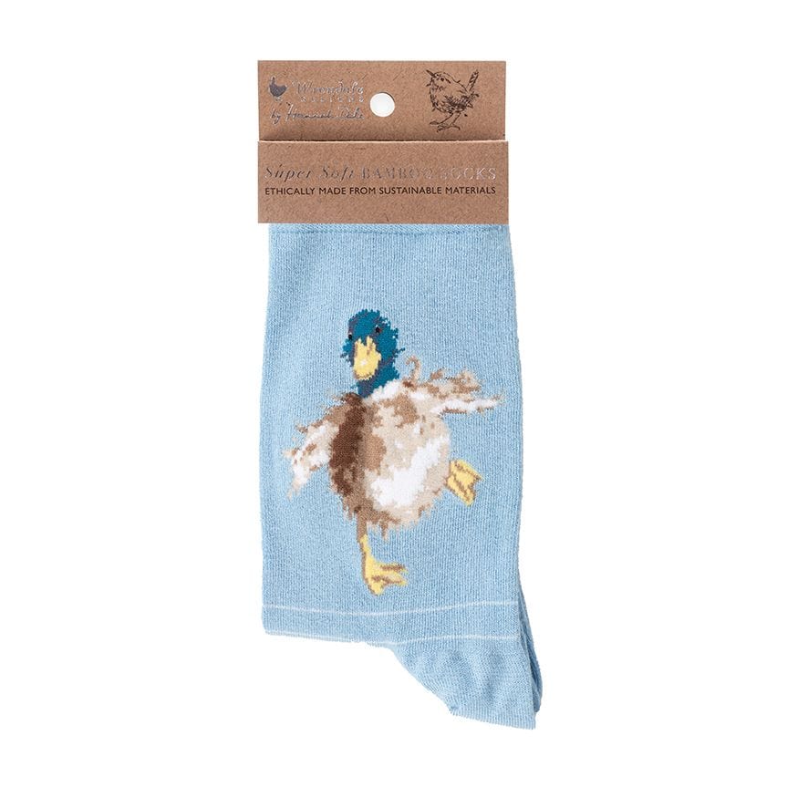 Wrendale Designs Socks Wrendale Bamboo Socks - Duck 'Waddle and a Quack' - Blue