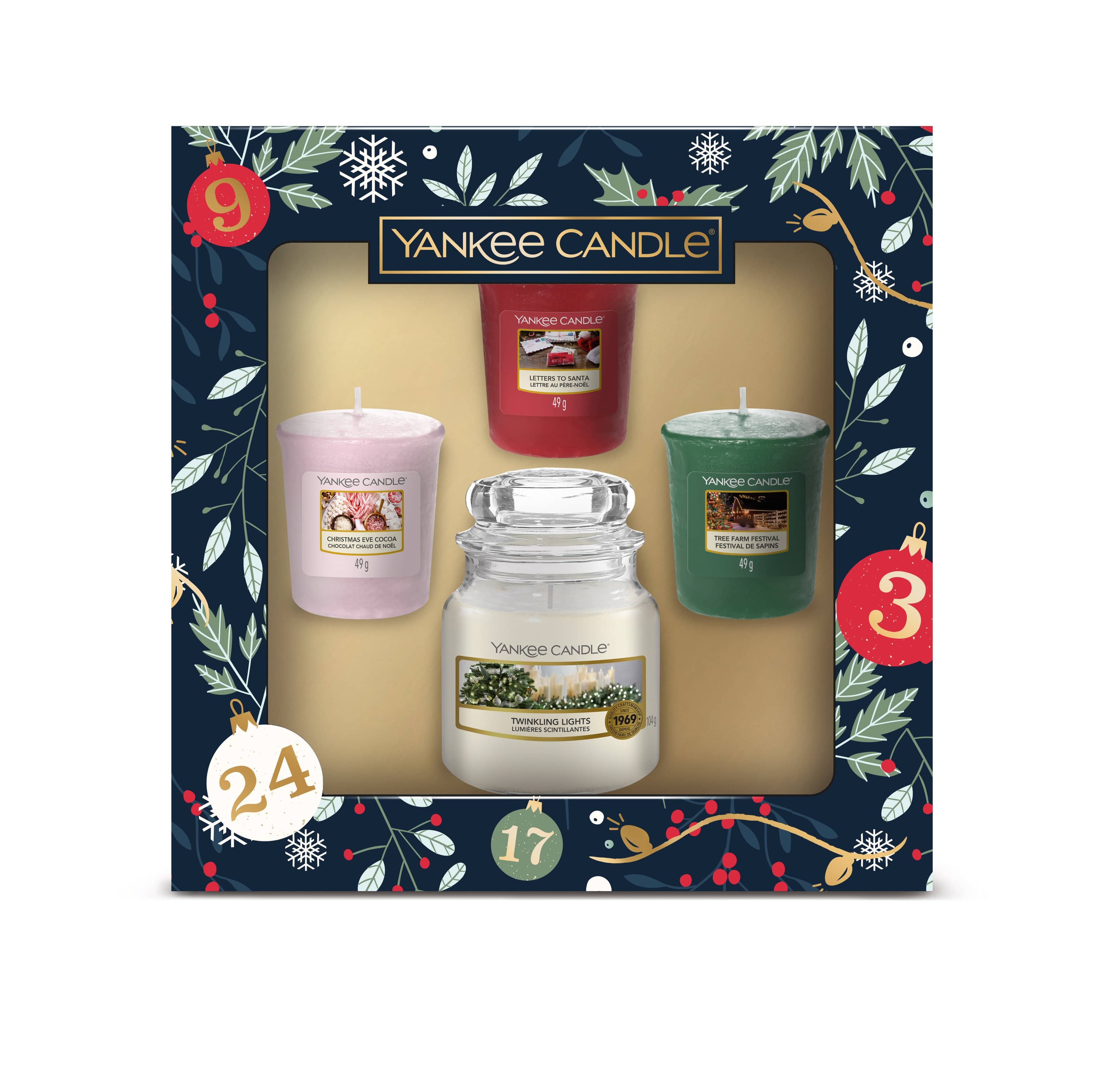 Yankee Candle Gift Set Yankee Candle Countdown to Christmas Gift Set - 1 Small Jar & 3 Votives