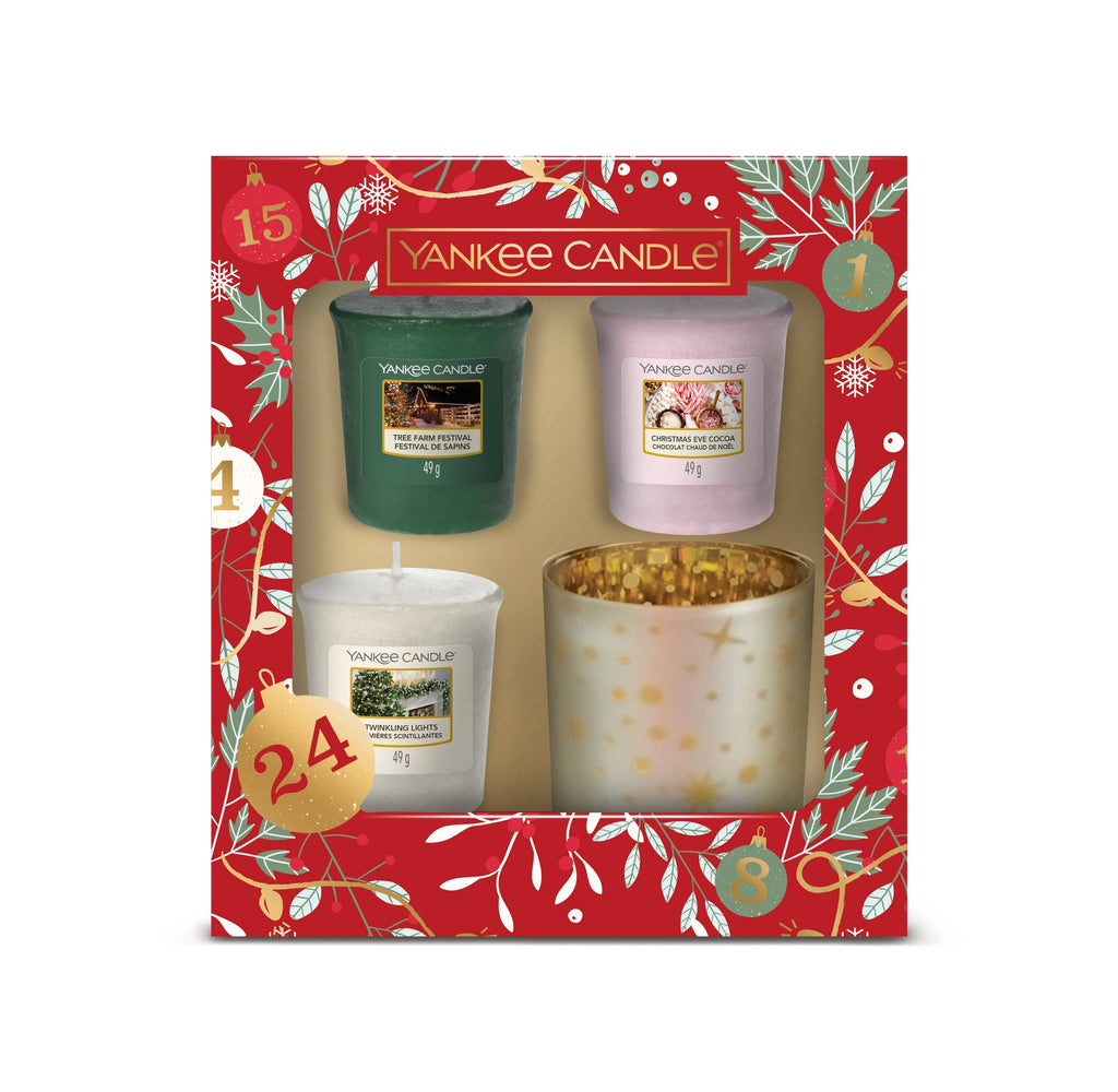 Yankee Candle Gift Set Yankee Candle Countdown to Christmas Gift Set - 3 Votives & Holder