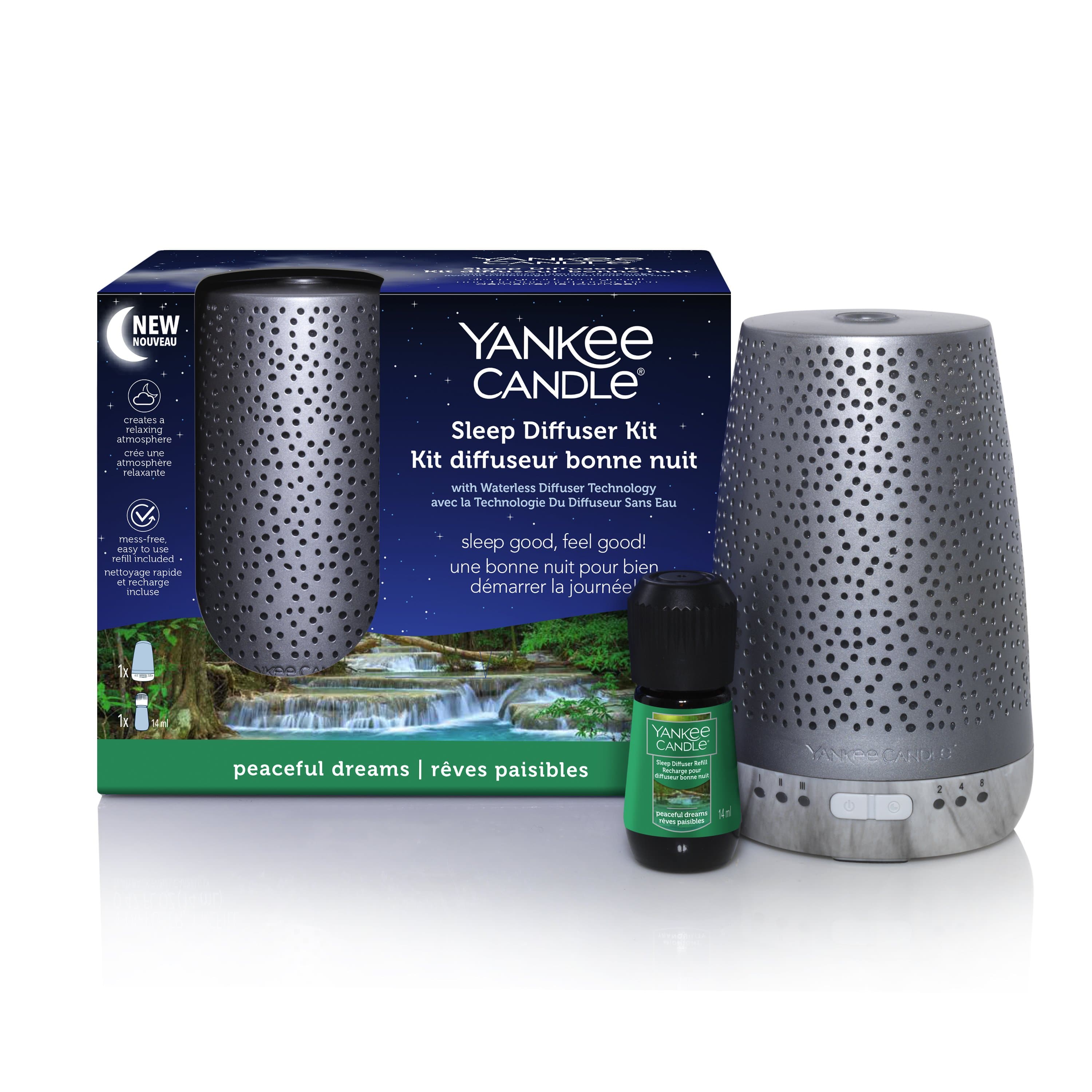 Yankee Candle Sleep Diffuser Starter Kit Yankee Candle Sleep Diffuser - Silver Starter Kit & Peaceful Dreams