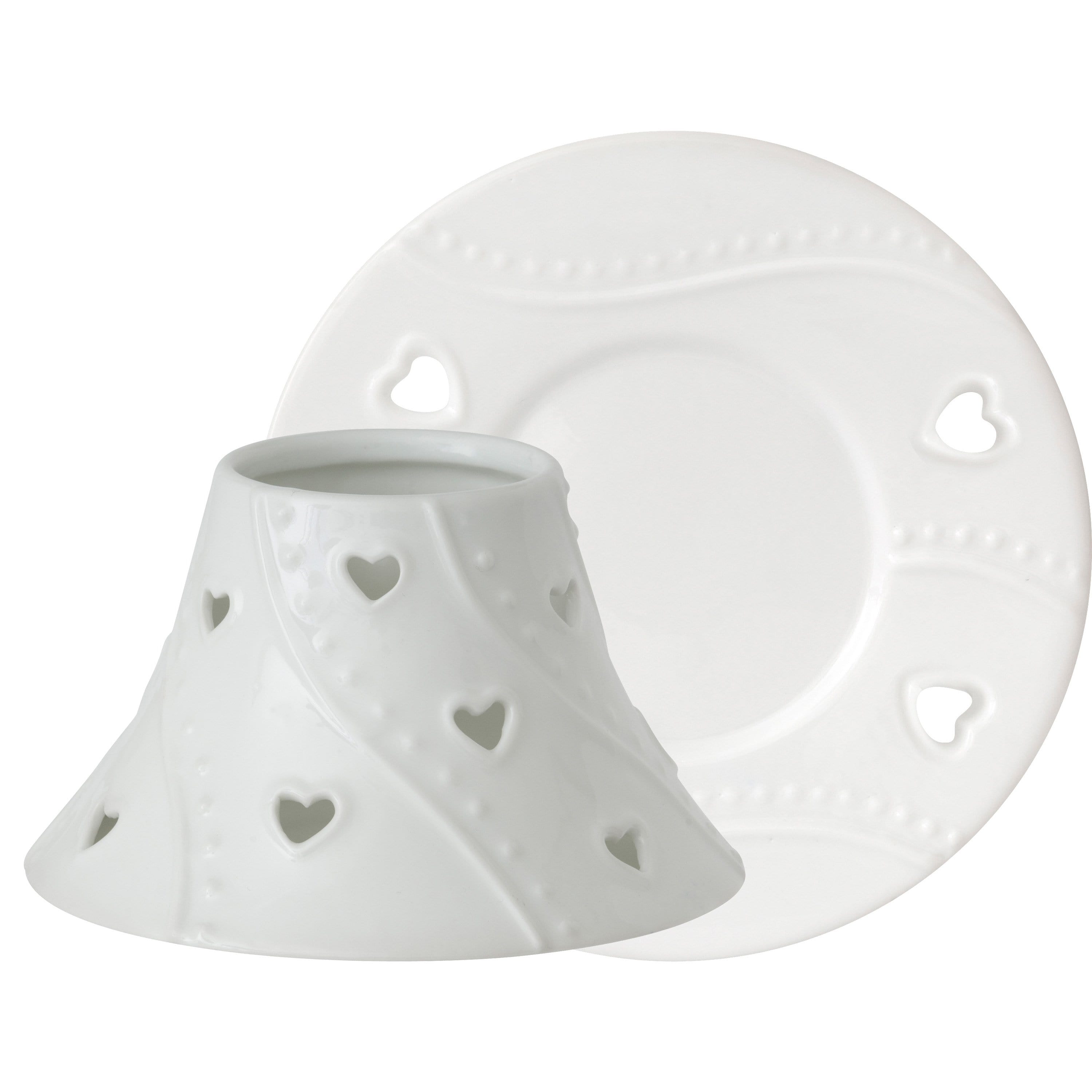Yankee Candle Small Shade & Tray Yankee Candle White Heart Accessories (Small Shade & Tray)