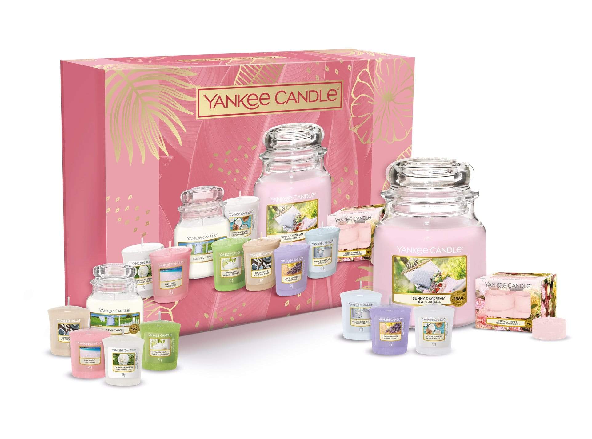 Yankee Candle Yankee Candle Gift Set Yankee Candle Wow Mother's Day Gift Set - 1 Medium Jar, 1 Small Jar, 7 Votives & 12 Tea Lights