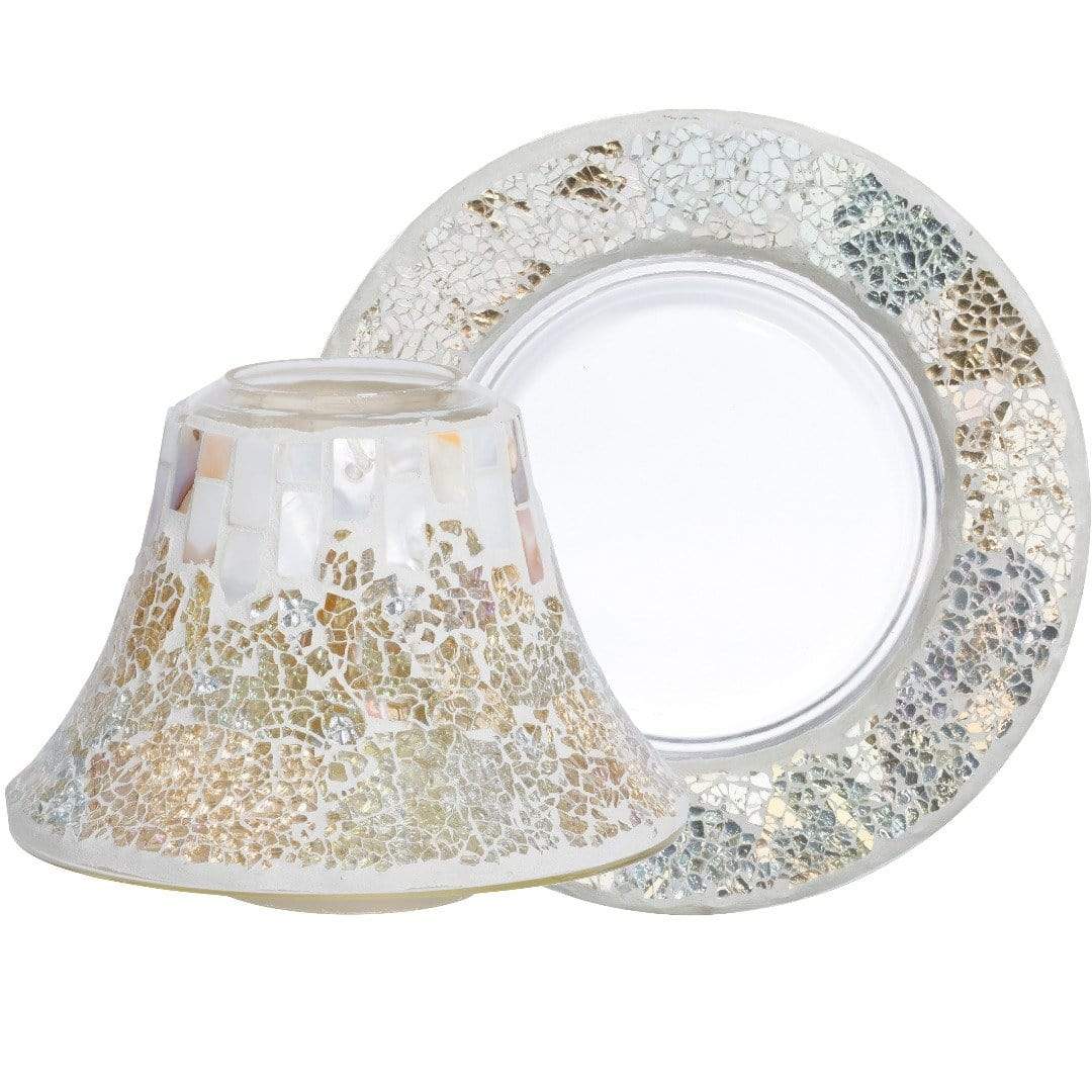 Yankee Candle Yankee Candle Yankee Candle Gold and Pearl Mosaic Accessories (Large Shade & Tray)
