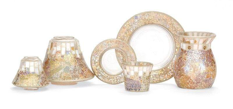 Yankee Candle Yankee Candle Yankee Candle Gold and Pearl Mosaic Accessories (Large Shade & Tray)