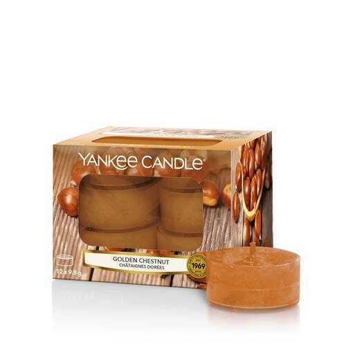 Yankee Candle Yankee Candle Yankee Candle Pack of 12 Tea Light Candles - Golden Chestnut