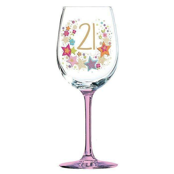 Zizi Designs Wine Glass Lulu Designs - Birthday Wine Glass - 21